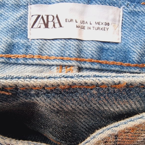 🆕️ Zara Metallic Denim Maxi Skirt - Picture 7 of 10